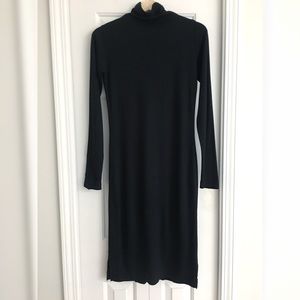 CLUB MONACO Black Mock Neck Midi Dress 2